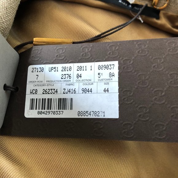 NWT Gucci linen & leather runway sleeveless safari blazer jacket - Picture 13 of 13